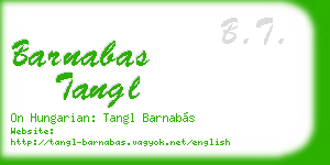 barnabas tangl business card