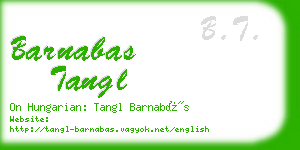 barnabas tangl business card